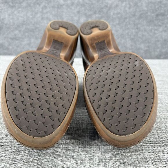 Ariat Ashbourne Briar Leather Clogs Womens Sz EU 38 US 7.5 M Brown Woven Comfort - Picture 13 of 14